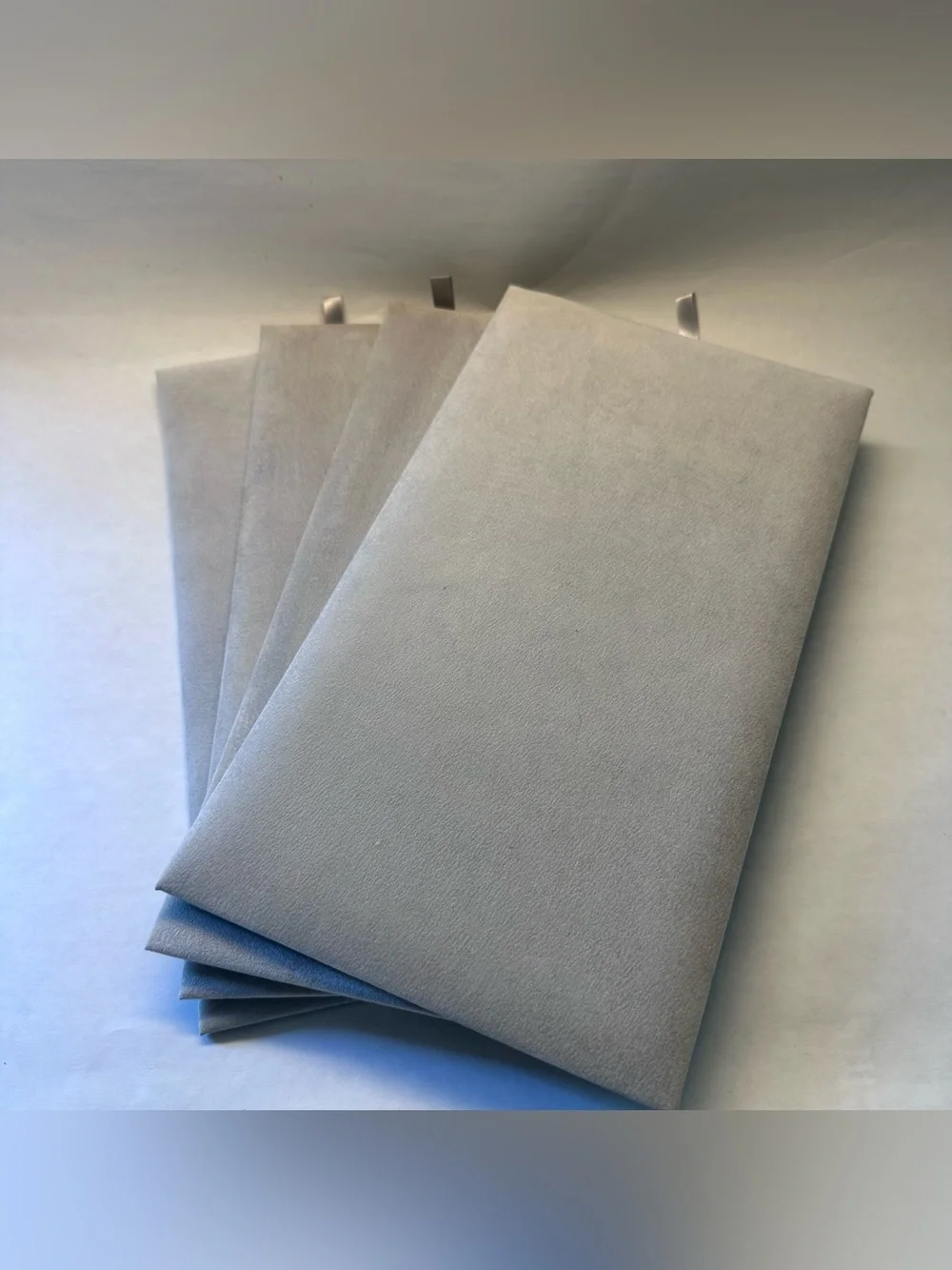 4 Grey Gray Faux Suede Flat Counter Pad Jewelry Display Photography 12 x 6.75